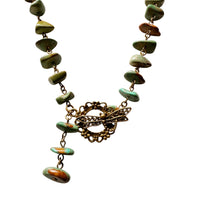 Handmade Turquoise Statement Necklace – Adjustable Boho Gemstone Jewelry for Women